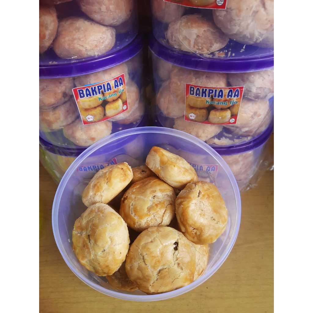 Kue Bakpia Kering kacang hijau toples isi 15 pcs