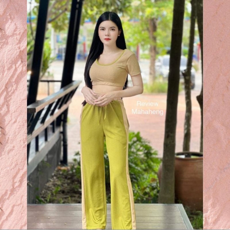 SC-6275 ANNTONIA SET IMPORT BKK | Setelan Celana Atasan Import Baju Stelan Import Bangkok Baju Setel