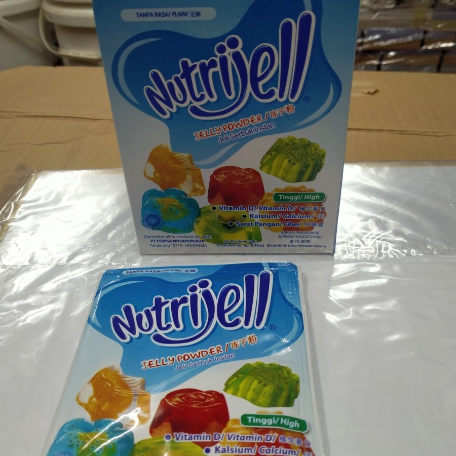 

Nutrijell Plain Bungkus besar isi 12 x 15gr