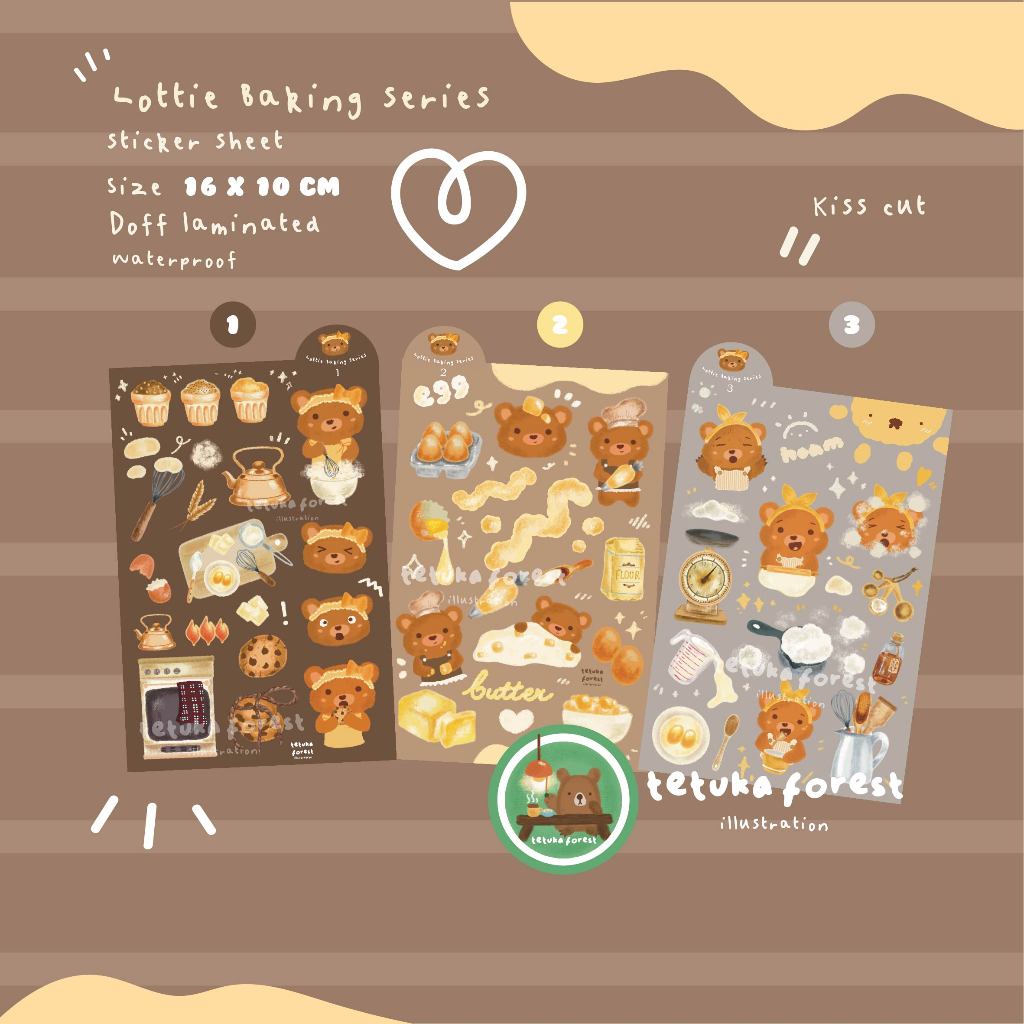 

Lottie baking series sticker sheet - Journal sticker