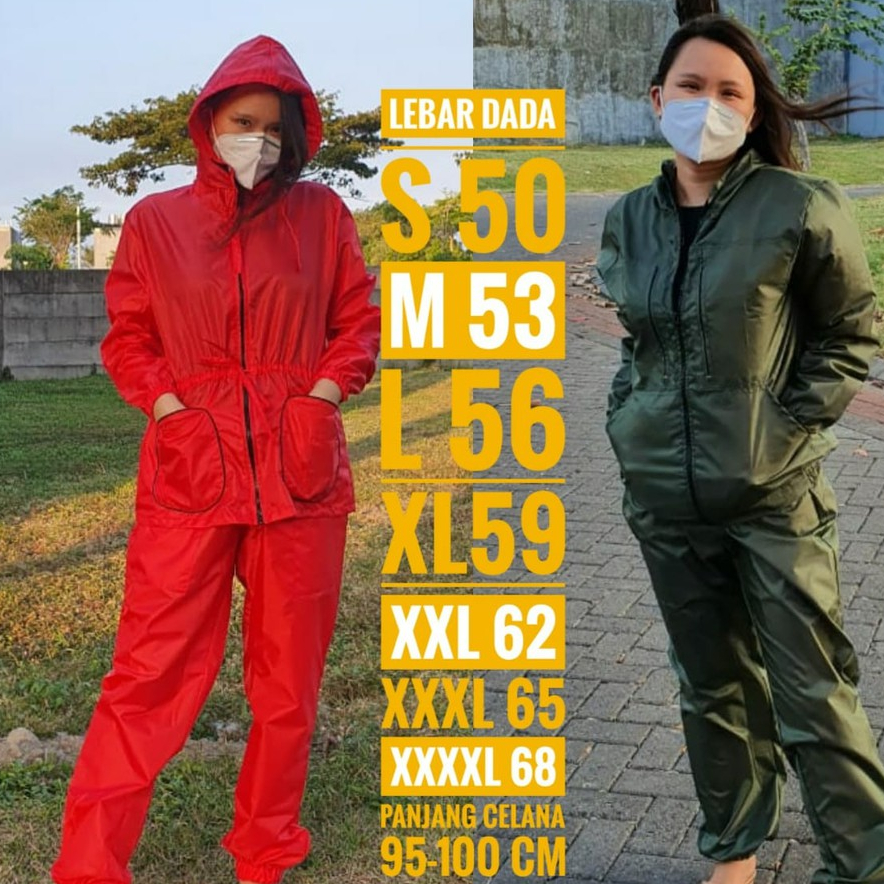 Jaket Pelindung Diri JPD SET Setelan Fashion ANTI AIR Parasut WP Jaket Celana