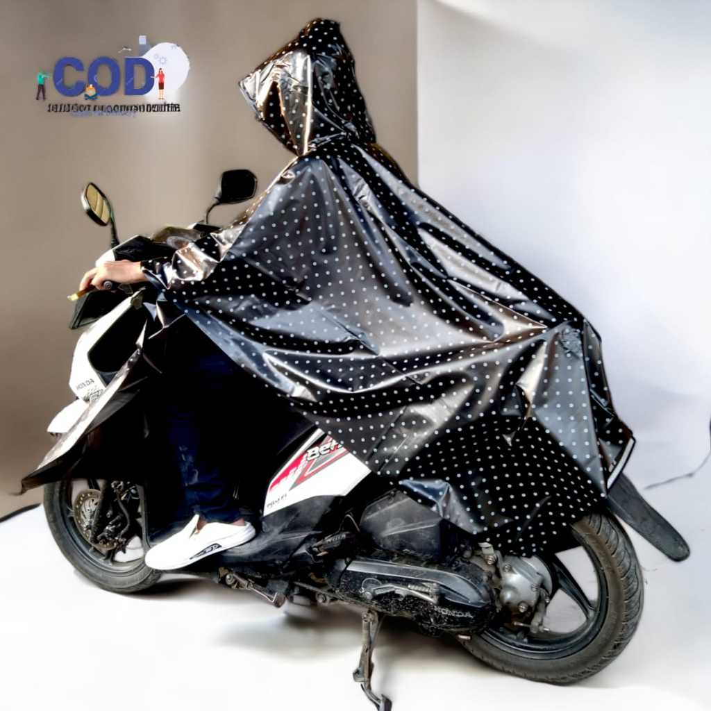 DISKON JAS HUJAN TERBAIK PRIA DAN WANITA PULKADOT KELELAWAR