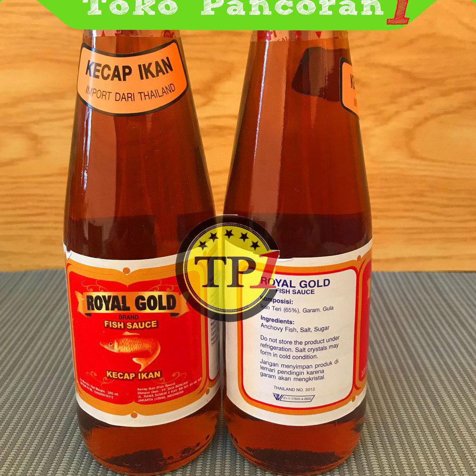

Terlaris Fish Sauce Royal Gold / Kecap Ikan 200 Ml
