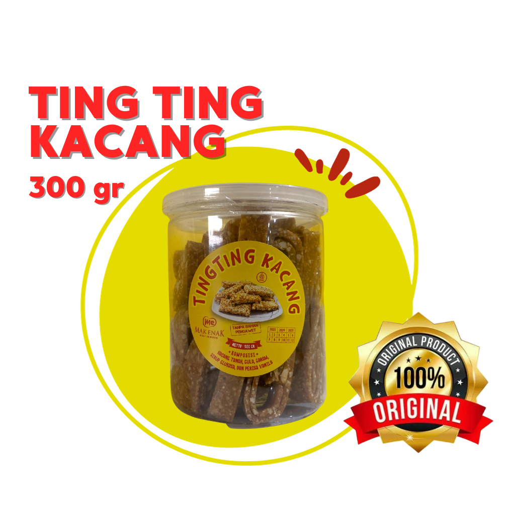 

TING TING KACANG 300 GRAM - MAK ENAK ASLI JEMBER OFFICIAL STORE