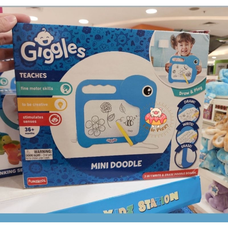 Giggles mini doodles mainan papan tulis portable anak