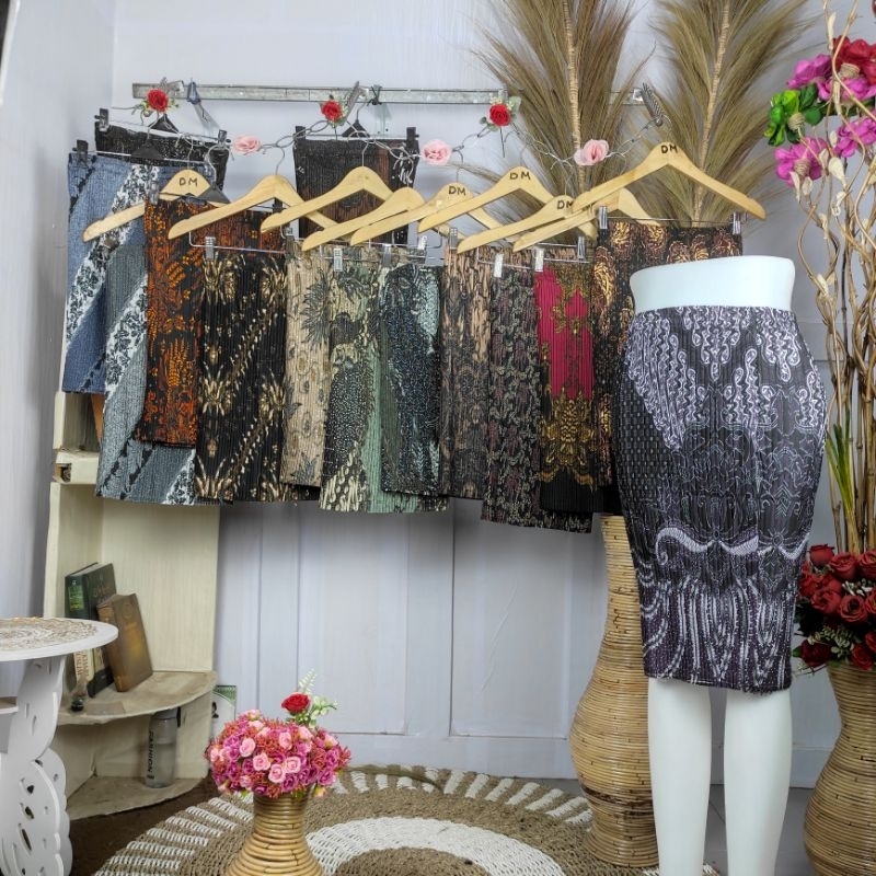 Rok Plisket Harga Grosir /Rok Plisket baatik / ROK Plisket / Bawahan Kebaya / Rok Plisket