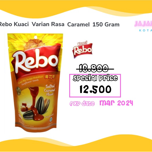 

➯⁂✯ Kuaci Rebo Rasa Caramel 150 gram