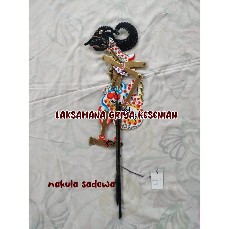 Wayang Nakula Sadewa / wayang kertas duplex nakula sadewa / wayang pandawa / wayang pentas
