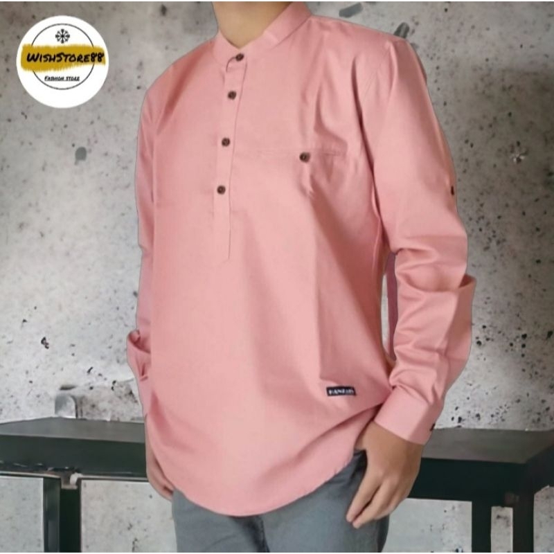 COD Kemeja koko Dewasa warna dusty pink - kemko pria lengan panjang dan pendek warna dusty pink