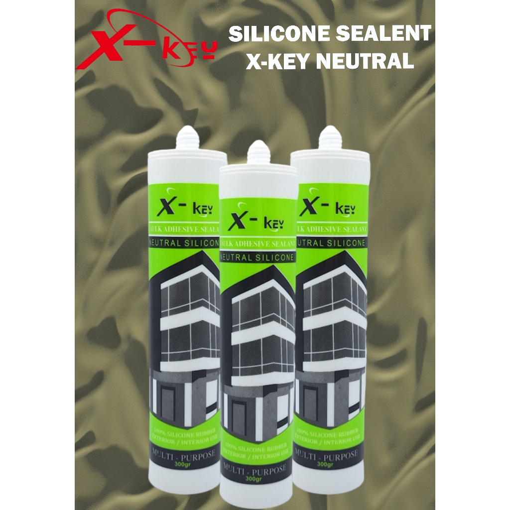 Lem Kaca Silicone Sealant Xkey NETRAL Plus Lem Kaca Silikon Silen