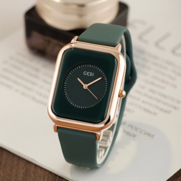 Gedi 51062 Jam Tangan Wanita Original Elegan Mode Santai Gaya Jam Tangan Korea Anti Air Tali Silikon