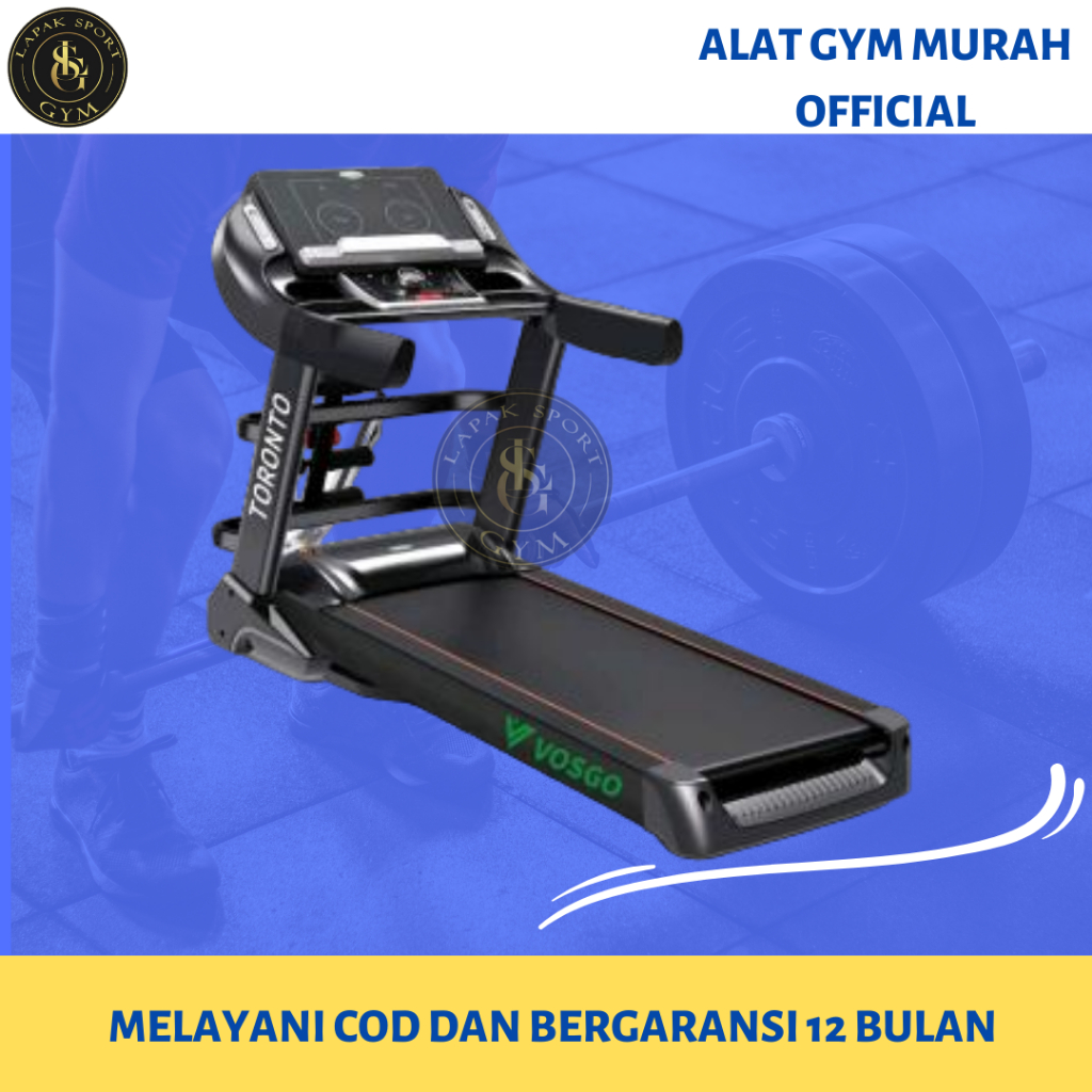 Alat Fitness Treadmill Elektrik Toronto Vosgo Motor 3.5 HP