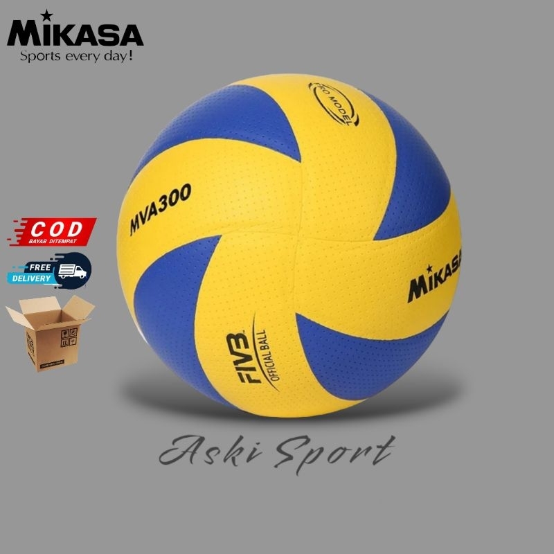 Bola Voli ORIGINAL MIKASA MVA300 Bintik Volley Ball MIKASA MVA300 Size 5 Extra Free