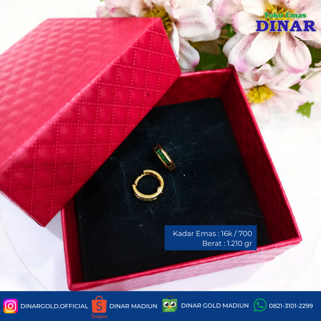 ANTING KLIP BT HIJAU SLP 16K 700 - EMAS TUA-