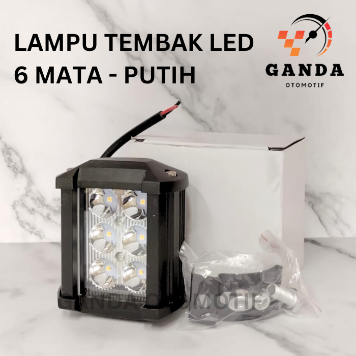 LAMPU TEMBAK / LAMPU SOROT JZ LED 6 MATA UNIVERSAL - MOBIL / MOTOR