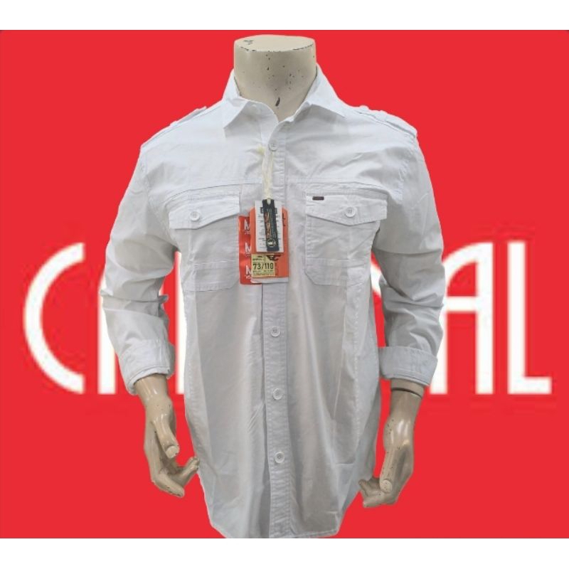 KEMEJA CARDINAL CASUAL ORIGINAL REGULER PUTIH KEMEJA ADVENTURE