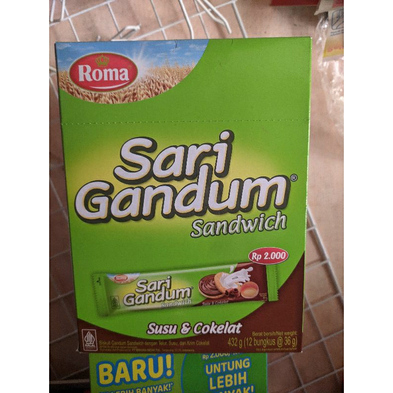 

Roma Sari Gandum Sandwich Susu Dan Cokelat