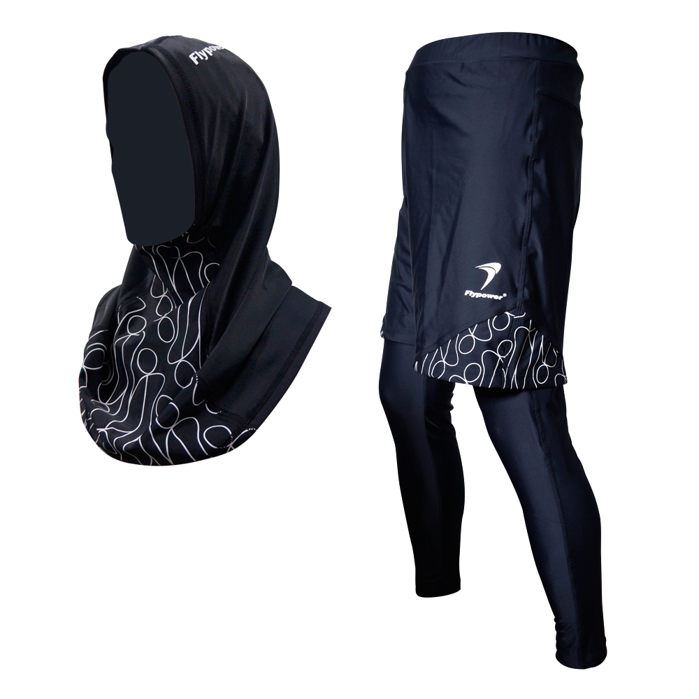 Flypower FP Sport Hijab Black Sudah Termasuk Celana