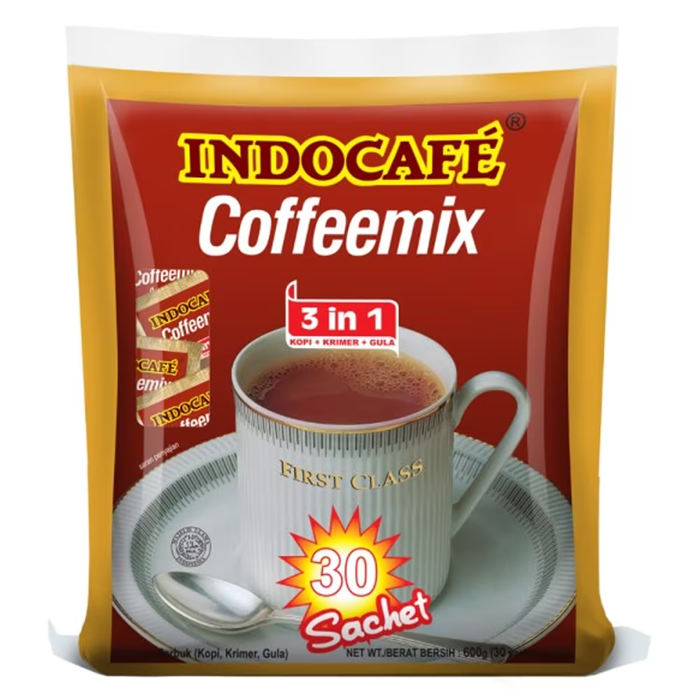 

[oddsolshop] pekanbaru/Indocafe Coffeemix 3in1 600GR 30 PCS 20GR Bubku Minum Paduan Kopi Krimer Gula