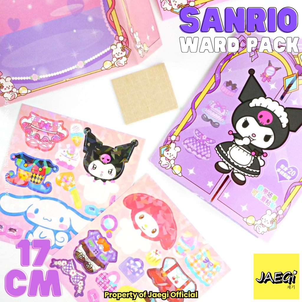 

JAEGi - Stiker Wardrobe Pack Sanrio Edition Premium 17 Cm Cute Kuromi