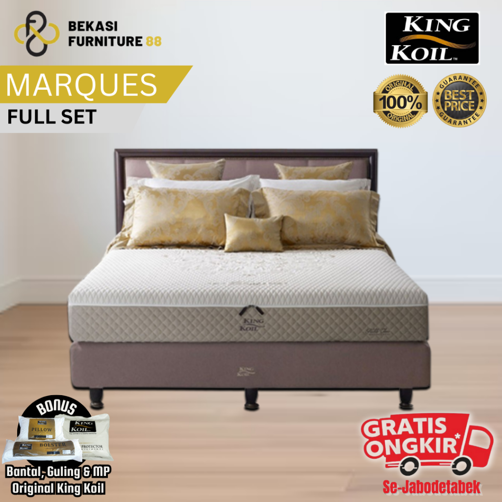 1 Set Kasur KING KOIL Springbed ( Marques ) Full Latex New Edition