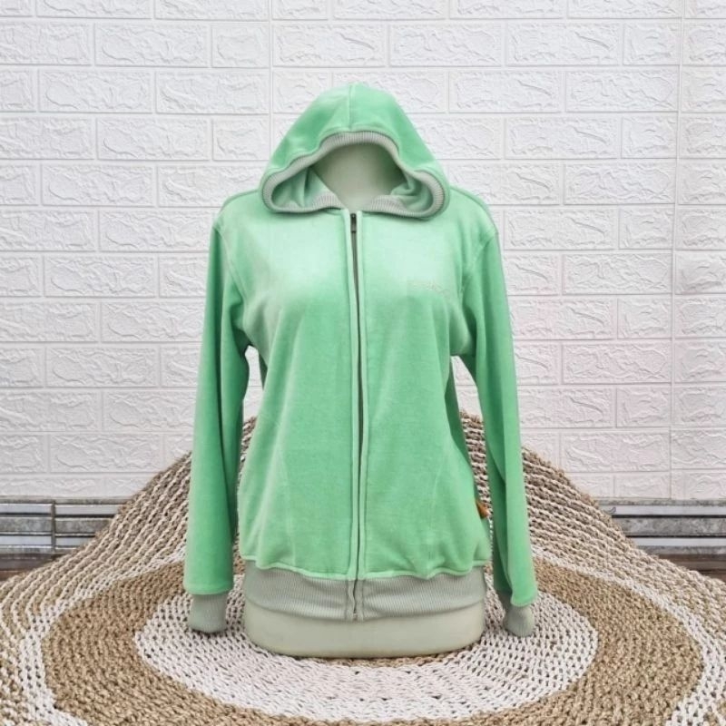 jaket bebe bludru mint