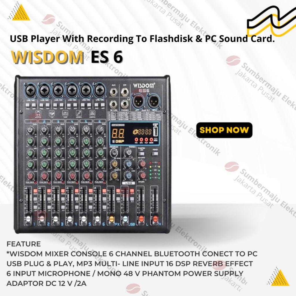 MIXER AUDIO WISDOM ES 6 / WISDOM ES6  6 CHANNEL