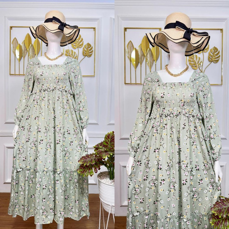 Daster serut rayon lengan panjang