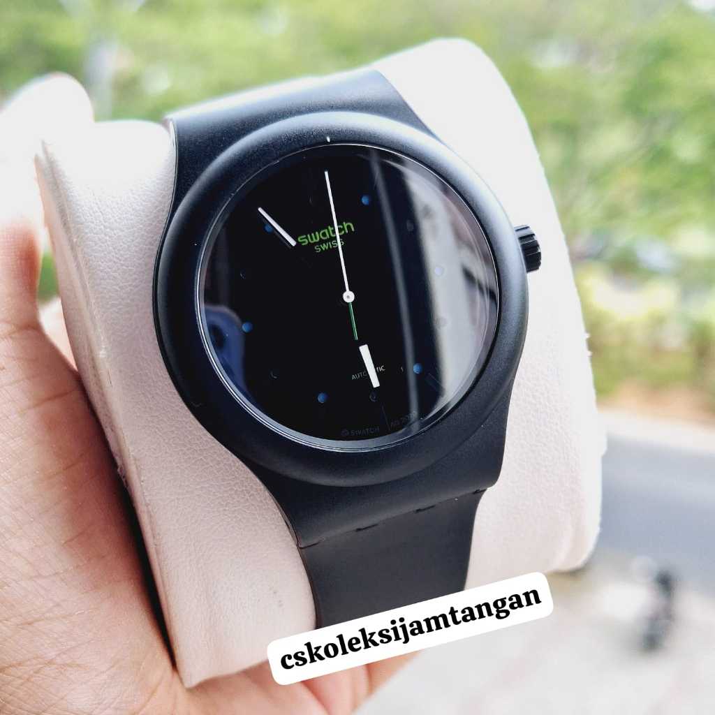 JAM TANGAN PRIA SWATCH SO30B400 AUTOMATIC BLACK AM FIFTY-ONE ORIGINAL GARANSI RESMI 2 TAHUN