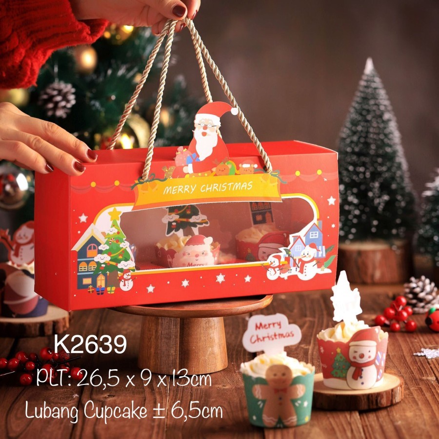 

(5pcs) Kotak Natal K2639 K2673 dus cupcake Christmas mika Box K26