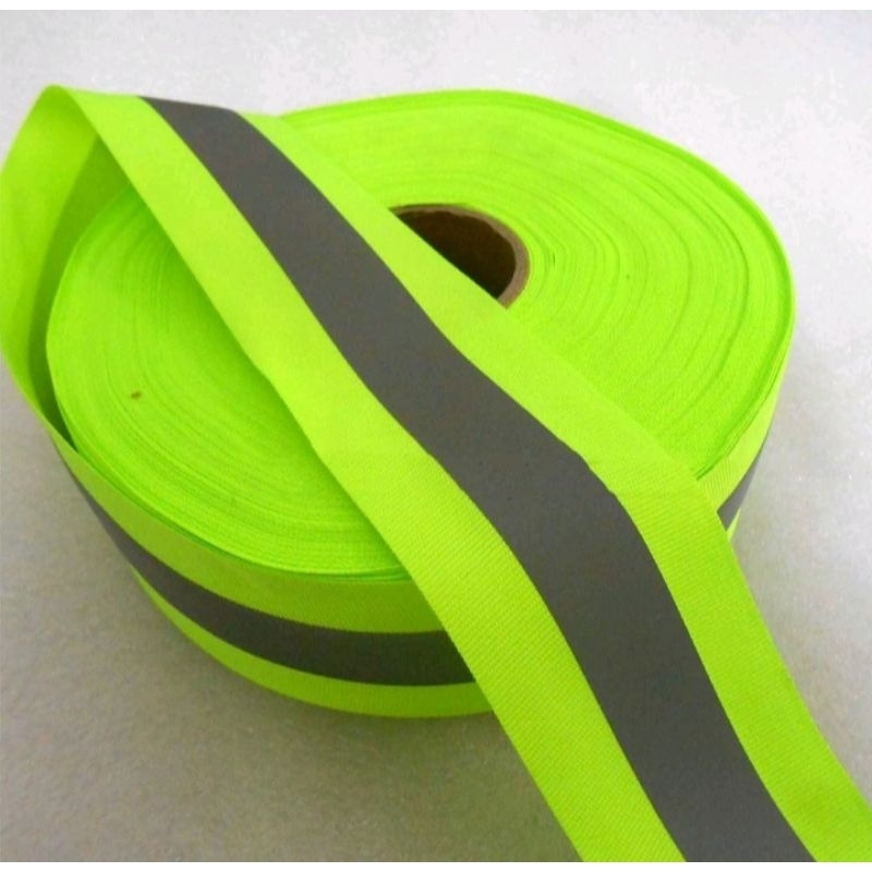 Pita Kain Reflektor Stabilo - Abu lebar 5 cm / 50 mm | Scotlight | Scotlite | Skotlite | Skotlit | S