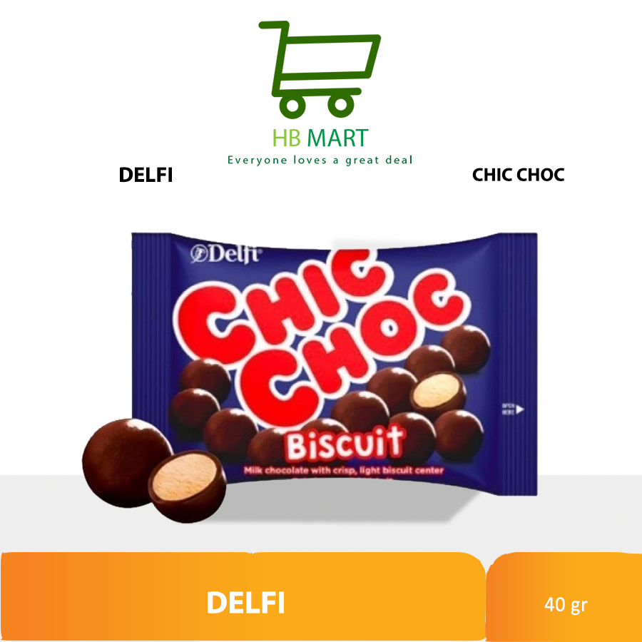 

DELFI CHIC CHOC COKLAT BISKUIT 40 GRAM SNACK COKELAT CEMILAN ANAK