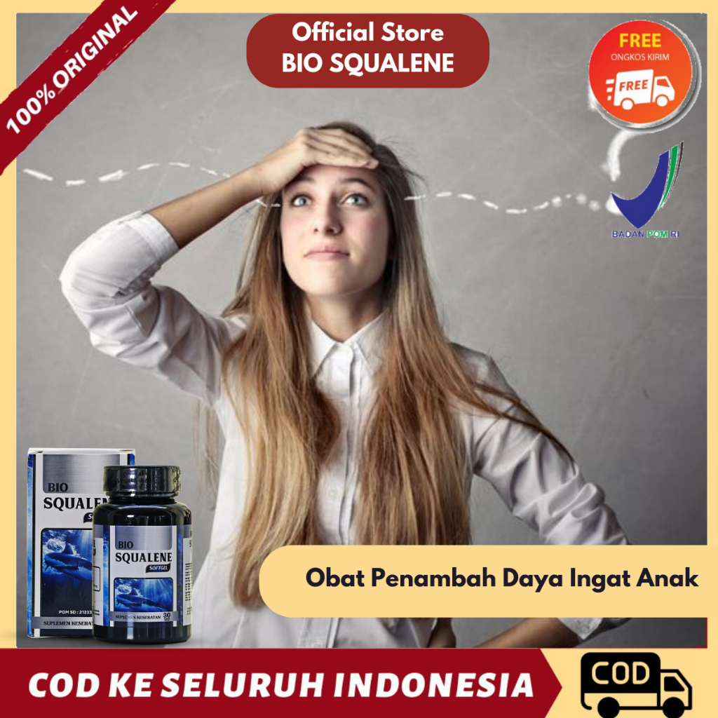 Bio Squalene - Vitamin Otak Anak, Penambah Daya Ingat Anak, Kecerdasan Otak, Suplemen Nafsu Makan, P