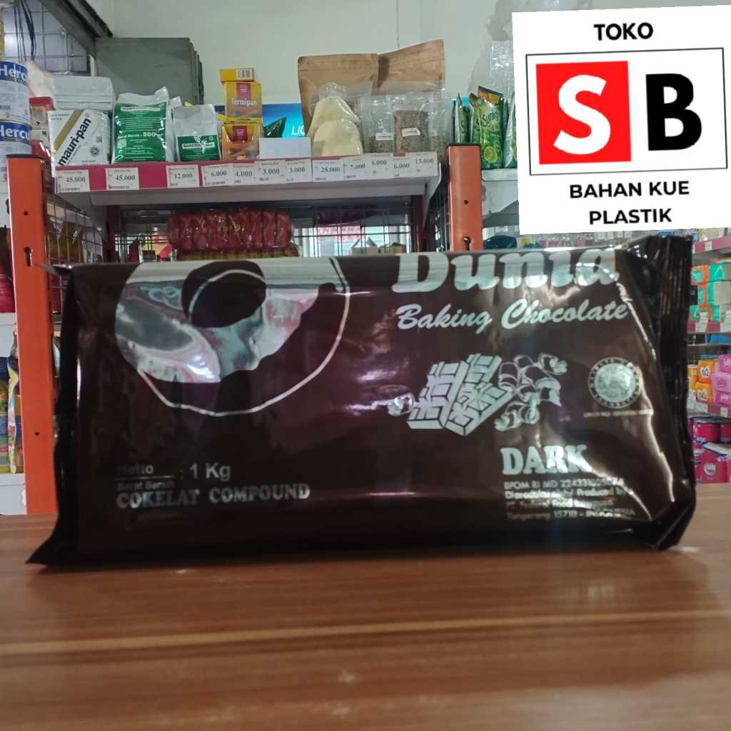 

COKELAT DUNIA BATANG COMPOUND DARK 1 KG COKLAT BAKING MURAH EKONOMIS