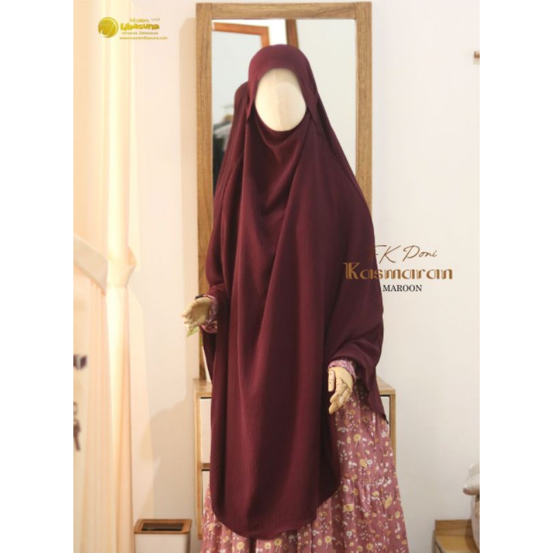 Bergo Khimar Lengan KHALEELA FAUZA French Khimar KASMARAN By MOSLEM LIBASUNA