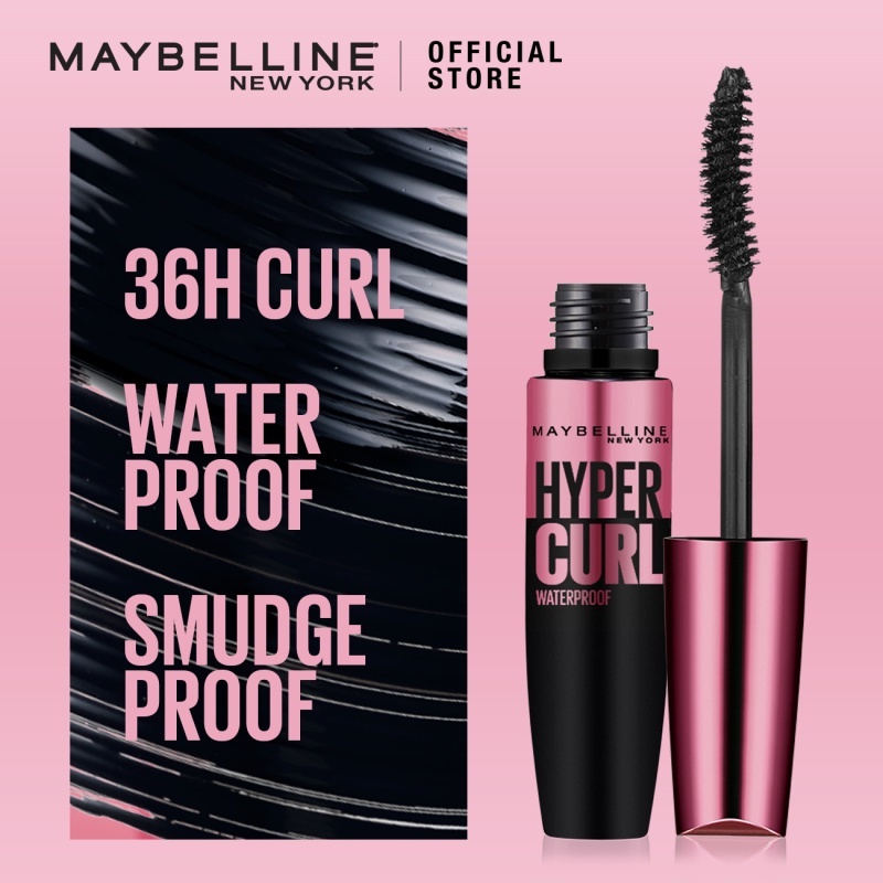 Maybelline Volum Express Hypercurl Waterproof Mascara - Maskara Eye Makeup Very Black 5 ml Smudgeproof Tahan 24 Jam Pekanbaru