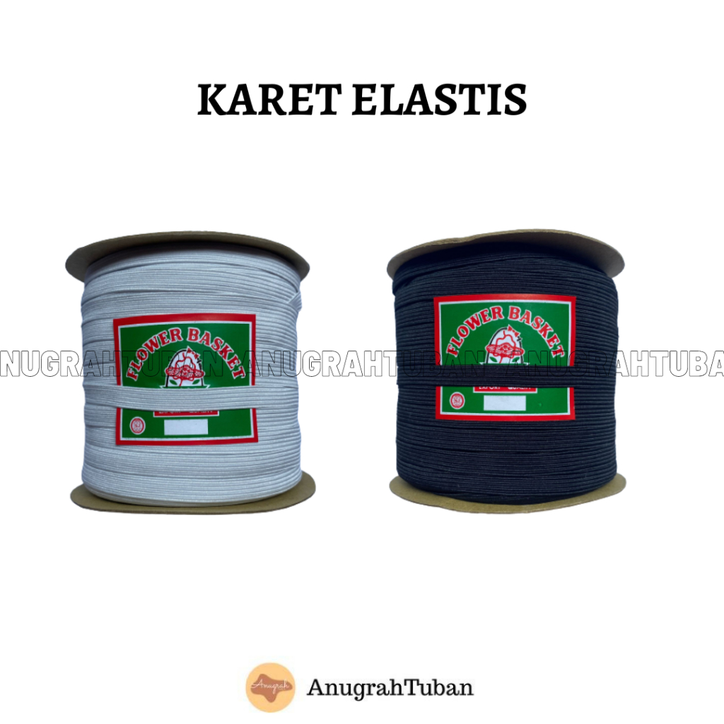 [SJ10 - Roll] 0,9cm Karet/Tali Elastis/Kolor/Elastik/Koloran Celana Rok Pakaian