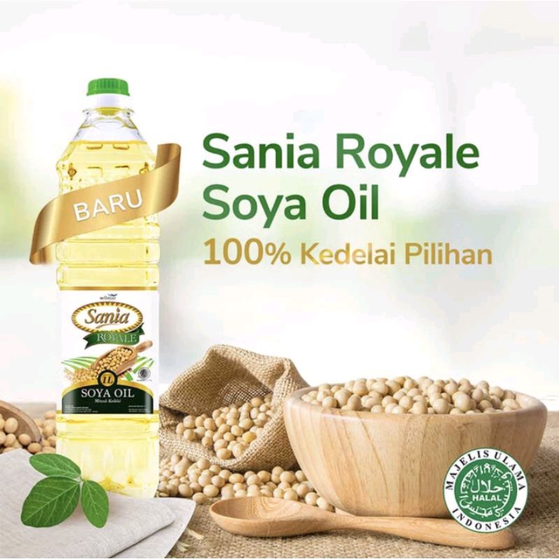 

Minyak Goreng Sania Royale Soya Oil Botol 1L