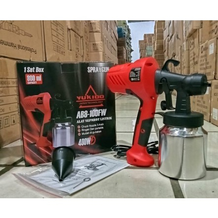 Yukido Electric Spray Gun Tabung Stainles/Stanlin - Paint Zoom - Mesin Cat Semprot Listrik - Spray G