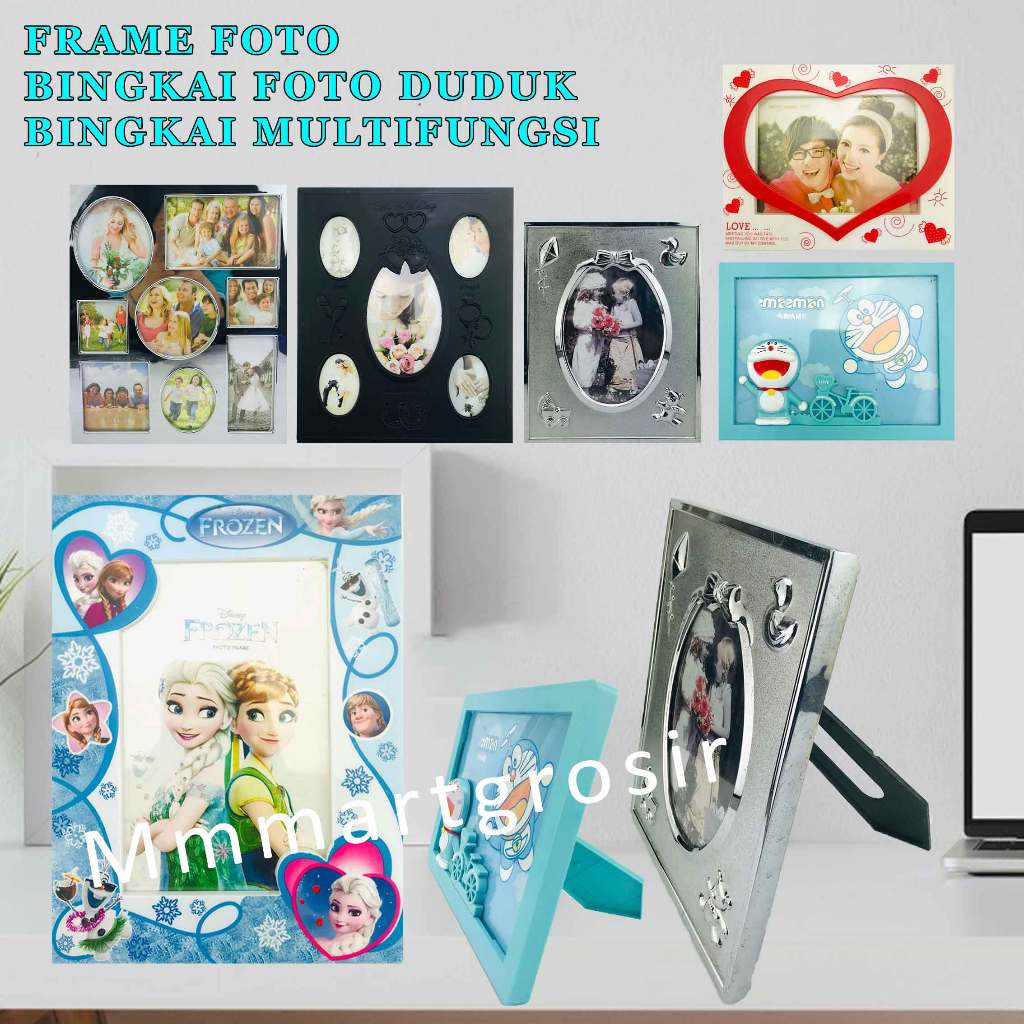 Frame Foto / Bingkai Foto Duduk / Bingkai Foto Motif / Hiasan Rumah