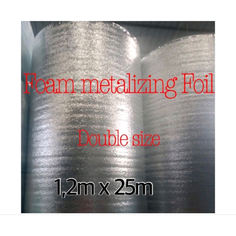foam metalizing double side 8mm peredam panas dan suara hujan roll an