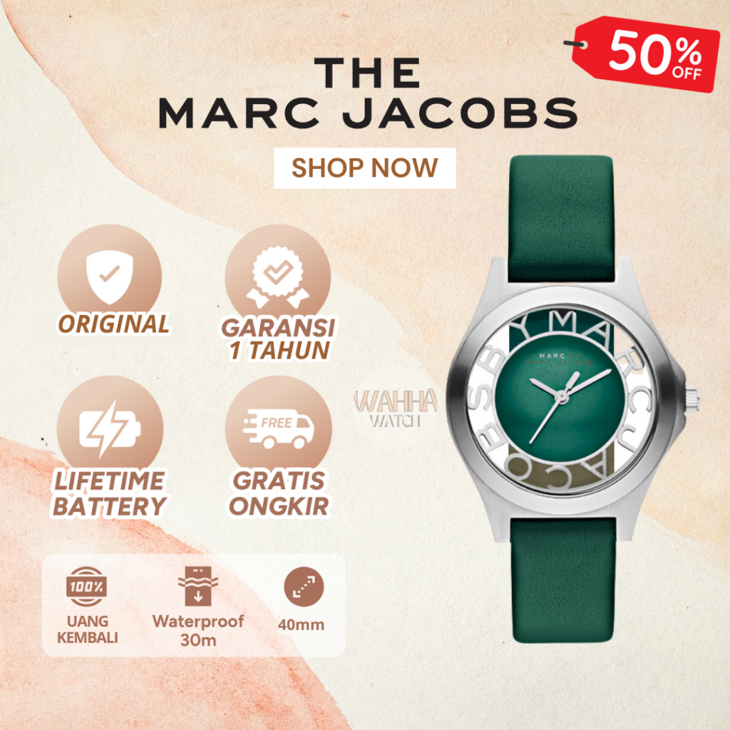 Jam Tangan Marc Jacobs MJ1336  Henry Skeleton Black Watch Original [BERGARANSI]