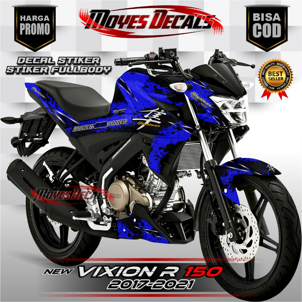 Decal Motor Vixion R 2017 Fullbody Motip Hayabusa