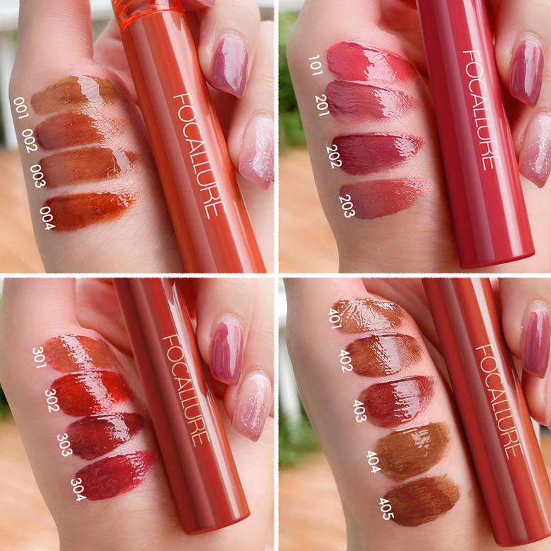 [ART.  O86A] Focallure Mirror Lip Gloss Jelly Clear Dewy Lip Tint Lipstick High Pigment Long-Lasting