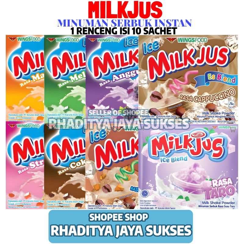 

Milkjus 1 Renceng Isi 10 Sachet