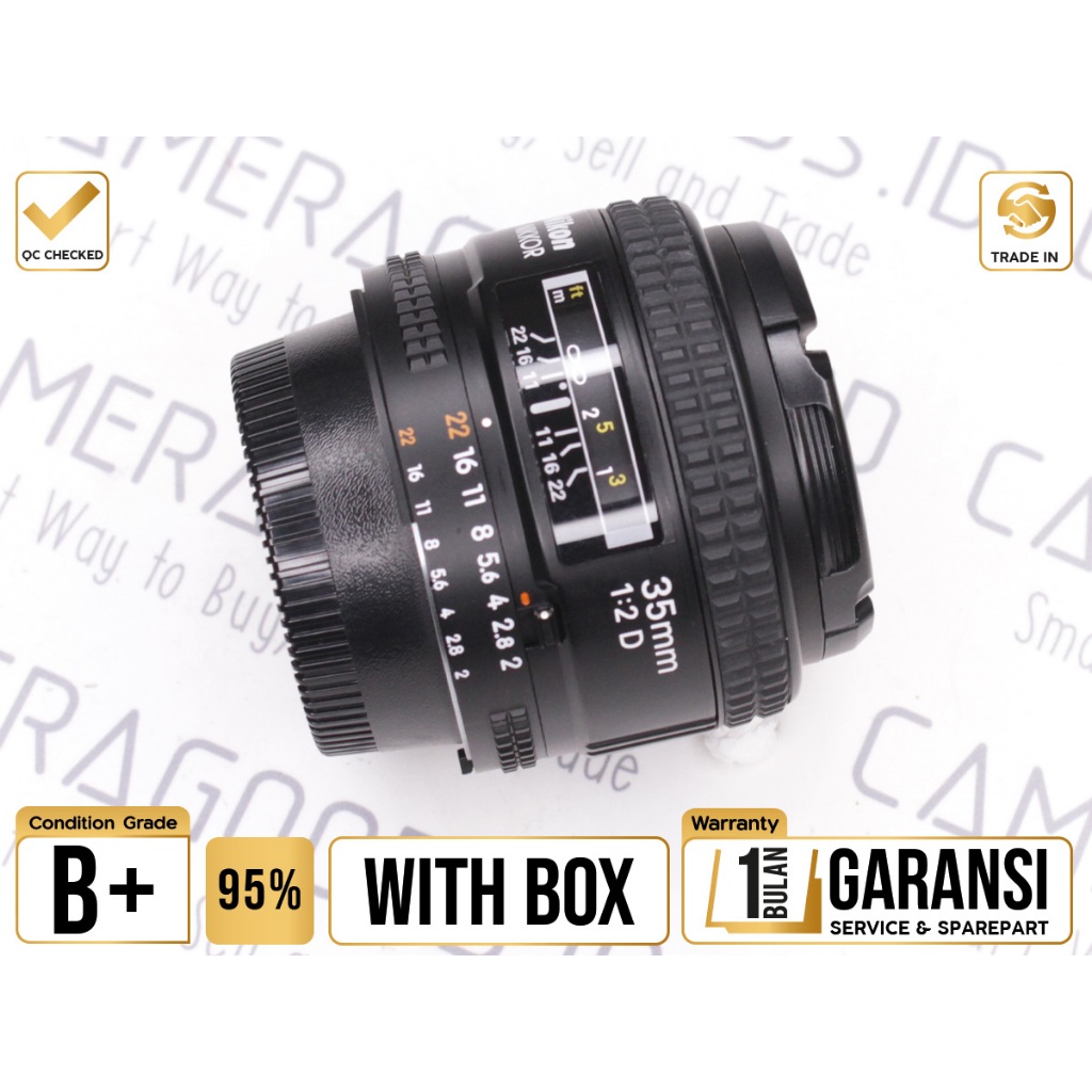 Nikon AF 35mm F2 D Nikkor AFD Lens - Grade B+ - L230652