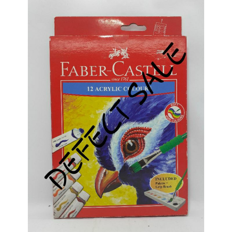 

DEFECT SALE Cat Akrilik/ Acrylic Faber Castell 12 Warna