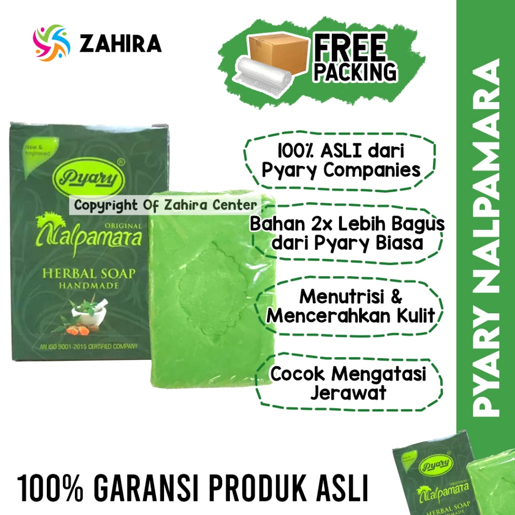 NEW Sabun PYARY NALPAMARA BPOM Herbal Berkualitas Atasi Jerawat Memutihkan Wajah Glowing Pyramid