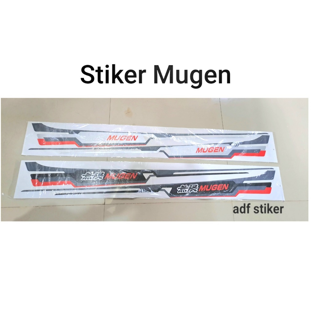 Stiker bodo samping Honda brv hrv mobilio jazz model mugen / stiker mugen jazz brv mobilio honda