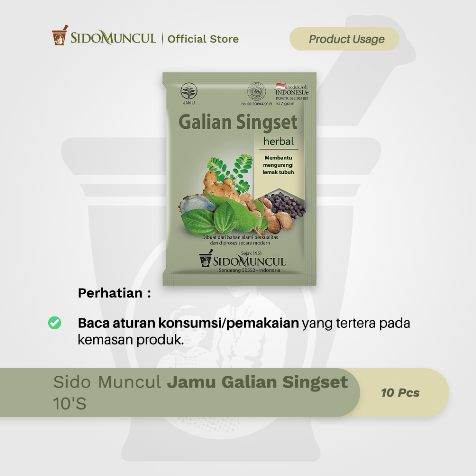 

Terlaris Sido Muncul Jamu Galian Singset 10's - Mengurangi Lemak Tubuh Harga Murah